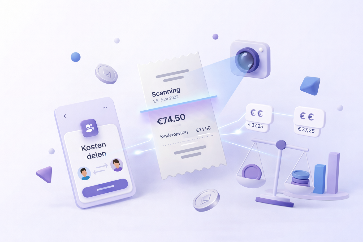 Splitz dashboard voor het verdelen van kinderkosten na scheiding